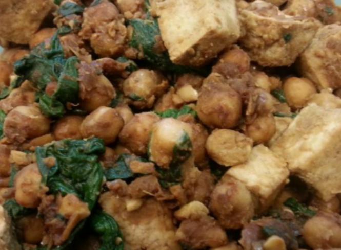 Garbanzos con Espinacas